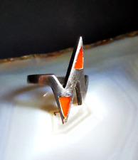 Ring Silber 925 Achat rot Zacken Design modern attraktiv 17 mm vielseitig