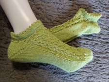 Sommersocken Sneakersocken Damensocken Gr. 38/39 Handarbeit handgestrickt