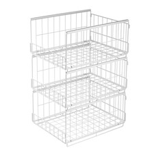 3x Schrank Organizer Kleiderschrank, Stapelbare Aufbewahrungsbox mit Schubladen