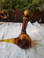 Vintage Spanische Karaffe... Schnabelkrug für Wein mit goldfarbenen Ketten