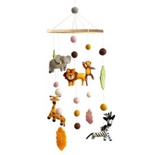 Mobile "Wildtiere Afrikas" Löwe Zebra Zootiere aus Filz für Baby Kinder, BeYoona