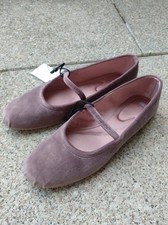 ZARA Samt Ballerinas 42 Puderrosa