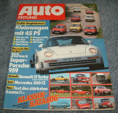 Auto zeitung 1987 porsche - zeitung,