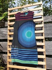 DESIGUAL Hippie Ethno Traum Etui Party Strand KLEID Streifen Kreise BUNT M 40 42