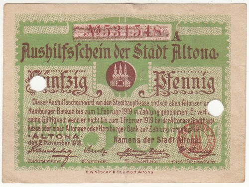 Notgeldschein stadt altona - *notgeldschein*stadt,