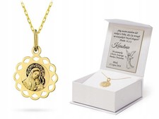 Gold Medaillon Kette