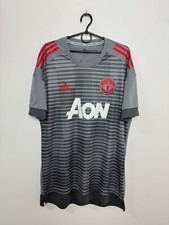 Manchester United 2017/2018 Training Fußball Shirt Adidas Trikot Größe L Erwachsene