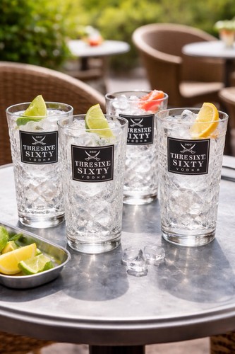 Three sixty vodka - three,