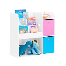 B-waren Kinder Bücherregal Kinderregal mit 2 Stoffboxen KMB37-F-bwaren