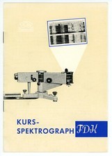ROW RATHENOW Prospekt  KURS SPEKTROGRAPH FD-K Broschüre von 1955 (Y1166