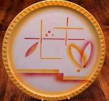 Extra grosse Tortenplatte, Spritzdekor, Art deko, Bauhaus,geometrisches Muster