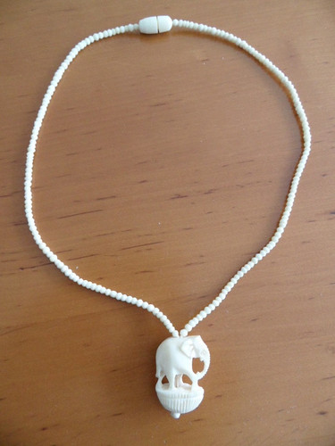 Vintage kette aus horn bein - aus,