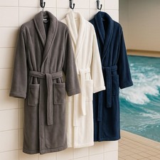 Morgenmantel Saunamantel (4XL-6XL) Übergröße Bademantel Unisex flauschig Sauna 