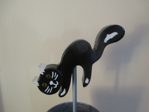 Deko figur aus holz katze - deko,