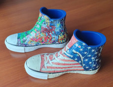 2x Ravensburger 3D Puzzle USA Sneaker Schuh, Graffiti Schuh Chucks Stiftehalter