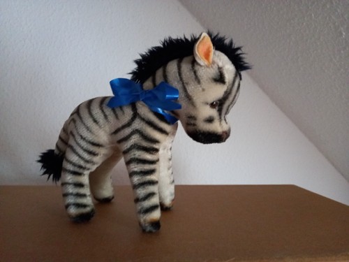 Stofftier zebra blauer - zebra,