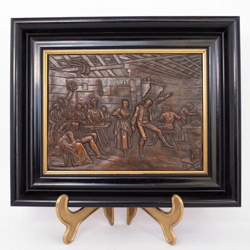 Kupfer relief 1890 handarbeit - relief,