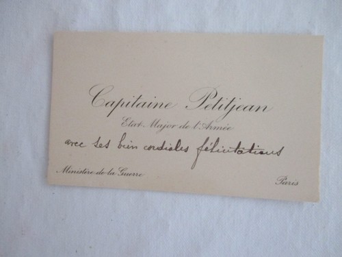 1906 visitenkarte captain - 1906,