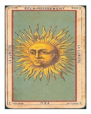 Vintage Sonne Tarot Wandkunst – Klassisches Tarotkarten-Design Sonne W