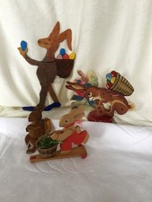 4 x alte Hasen Sperrholz