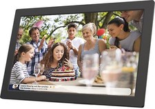 DENVER PFF-2160B Digitaler Bilderrahmen 21,5 Zoll WLAN App Micro SD schwarz XXL