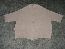 *Backstage*Strickjacke*braun*Schurwolle*Rippenstrick*Gr. L*Top