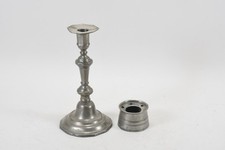 Q15L39- Zinn Kerzenleuchter und Gefäß