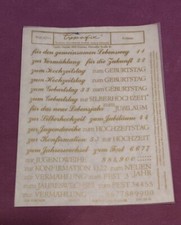 1 x DDR Typofix Haftdruckabreibfolie Rubbelbilder - 4244 ANLÄSSE