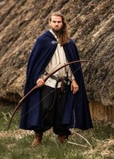 Umhang Liam mit Wolfsschließe Mittelalter Kelten Wikinger Kapuze Farbauswahl