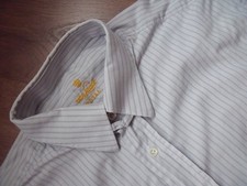 VAN LAACK ROYAL Hemd Hellgrau Schwarz feine Streifen Gr. 43 langarm