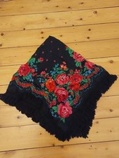 Blutsschwester Blutsgeschwister Folklore Schultertuch Landhaus Fransen Shabby