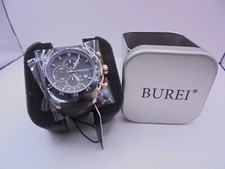 Herren Chronograph Datum Quarz Armbanduhr Silikon Wasserdicht Sport