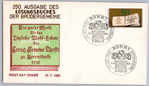 Bund fdc bonn 1980 250 - 1980, jahre