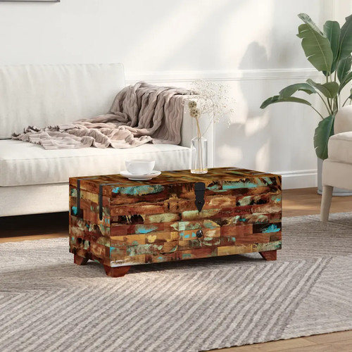 Couchtisch truhe altholz - couchtisch,