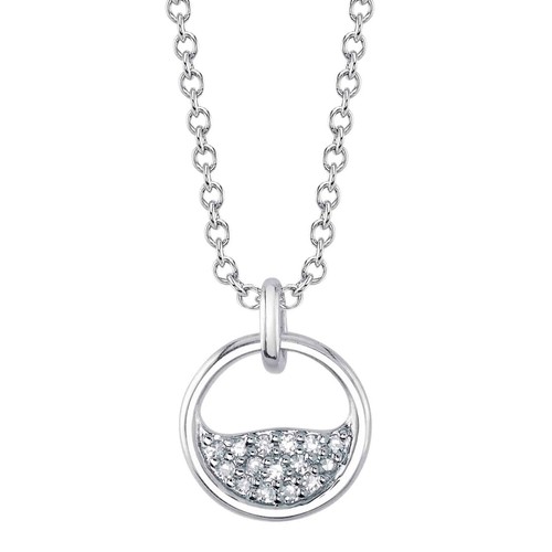 14k weißgold diamant kreis - diamant,