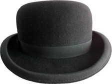 Melone bowler schwarz wolle - bowler,, schwarz,