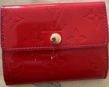 Louis Vuitton Vernis Lack Rot Portmonee Geldbörse Original  