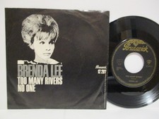 Brenda Lee 7" :  TOO MANY RIVERS / NO ONE = rare 1965