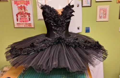 Tutu black swan ballettkleid - black,