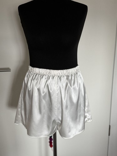Damen satin schlafshorts weiß - damen, satin-schlafshorts