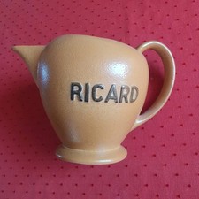 Ricard Krug Keramik Karaffe 1 Liter, Vintage Midcentury 70er Jahre