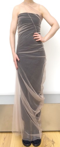 Drapiertes maxikleid maison - maxikleid,