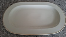 PMR Bavaria Jaeger & Co - Servierplatte oval L. 38 cm., Elfenbein, Goldrand