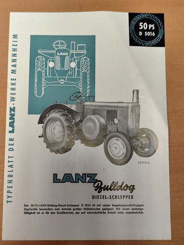 Lanz bulldog d5016 prospekt - lanz,