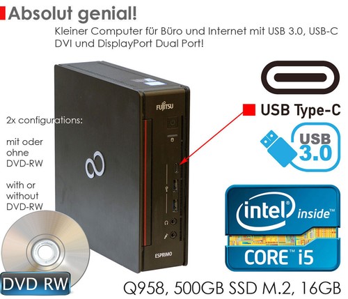Fujitsu 8500t 16gb - fujitsu, i5-8500t