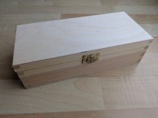 Holzkiste Holztruhe mit Verschluss - Maße 24x10,5x7cm - neuwertig