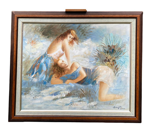 Badende frauen wasser akt - badende,
