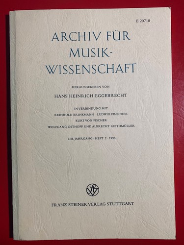 Archiv für musikwissenschaft - archiv,