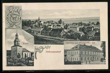 Ansichtskarte Volkmannsdorf / Schleiz, Kirche, Gasthaus zum Weimarischen Hof 