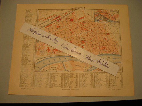 Magdeburg 1889 stadtplan mit - magdeburg,